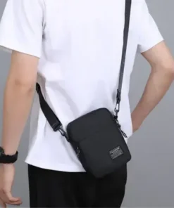 1PC Men’s Satchel Fashion Oxford Cloth Shoulder Bag Men’s Casual Diagonal Crossover Fashion Hand Machine Small Square Bag
