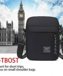 1PC Men’s Satchel Fashion Oxford Cloth Shoulder Bag Men’s Casual Diagonal Crossover Fashion Hand Machine Small Square Bag