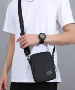 1PC Men’s Satchel Fashion Oxford Cloth Shoulder Bag Men’s Casual Diagonal Crossover Fashion Hand Machine Small Square Bag