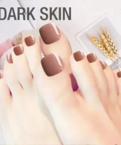 1min Style Change Reusable Wearing Manicure Fake Toenails (24PCS)