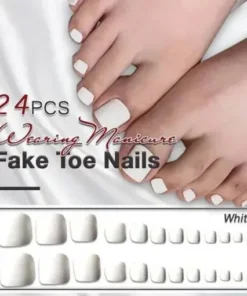 1min Style Change Reusable Wearing Manicure Fake Toenails (24PCS)