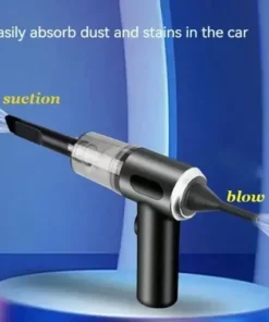 1pc Wireless Vacuum Cleaner Dual Use for Home and Car 120W High Power Powerful Vacuum Cleaner Black