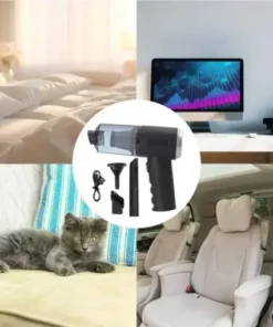 1pc Wireless Vacuum Cleaner Dual Use for Home and Car 120W High Power Powerful Vacuum Cleaner Black