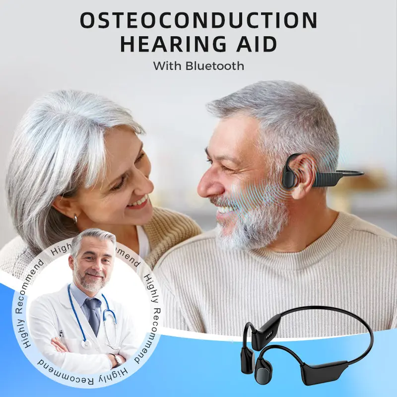 BBOJI Osteoconduction Smart Hearing Aid Bluetooth Earphones