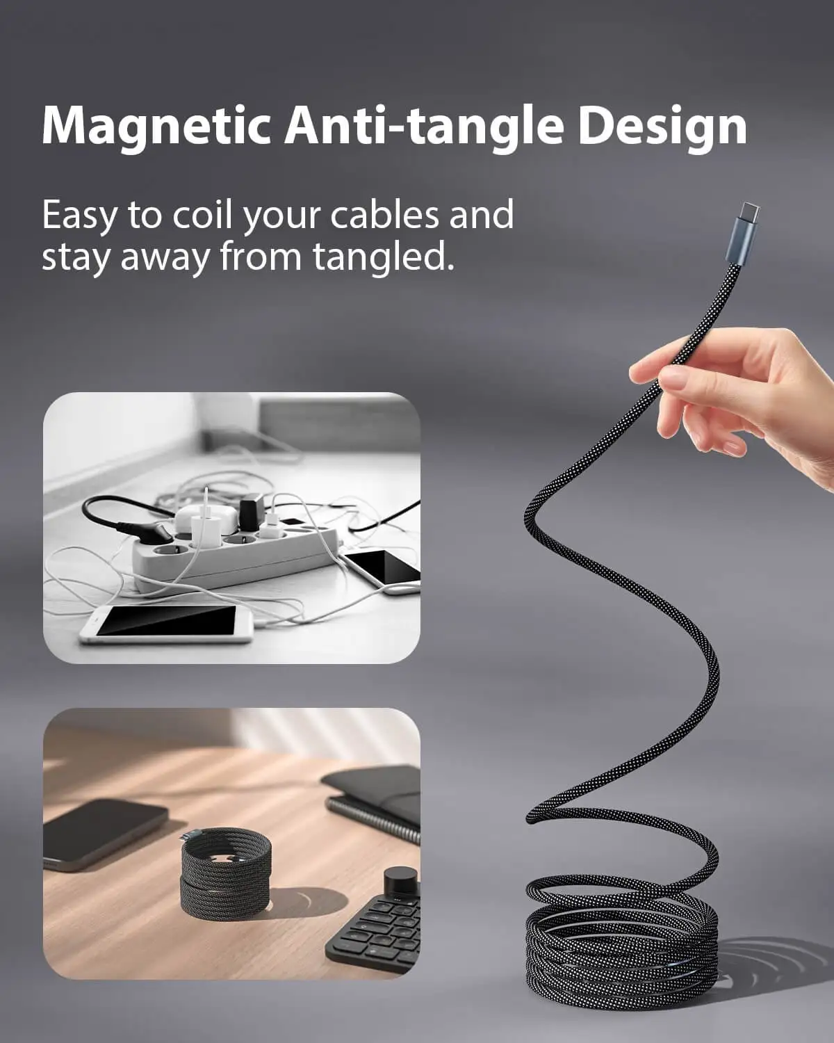 Magnetic Anti-Tangle Charging Cable - Image 5