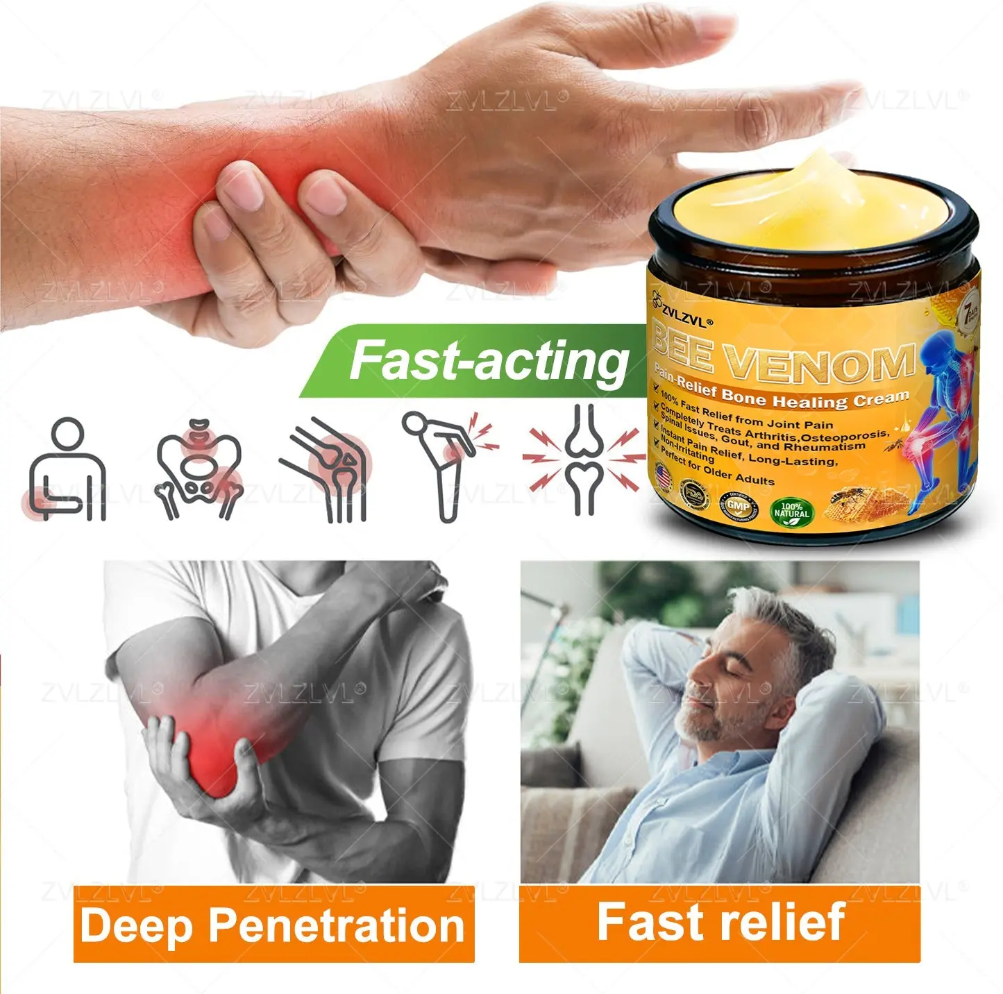 Bee Venom Pain-Relief Bone Healing Cream - Image 12