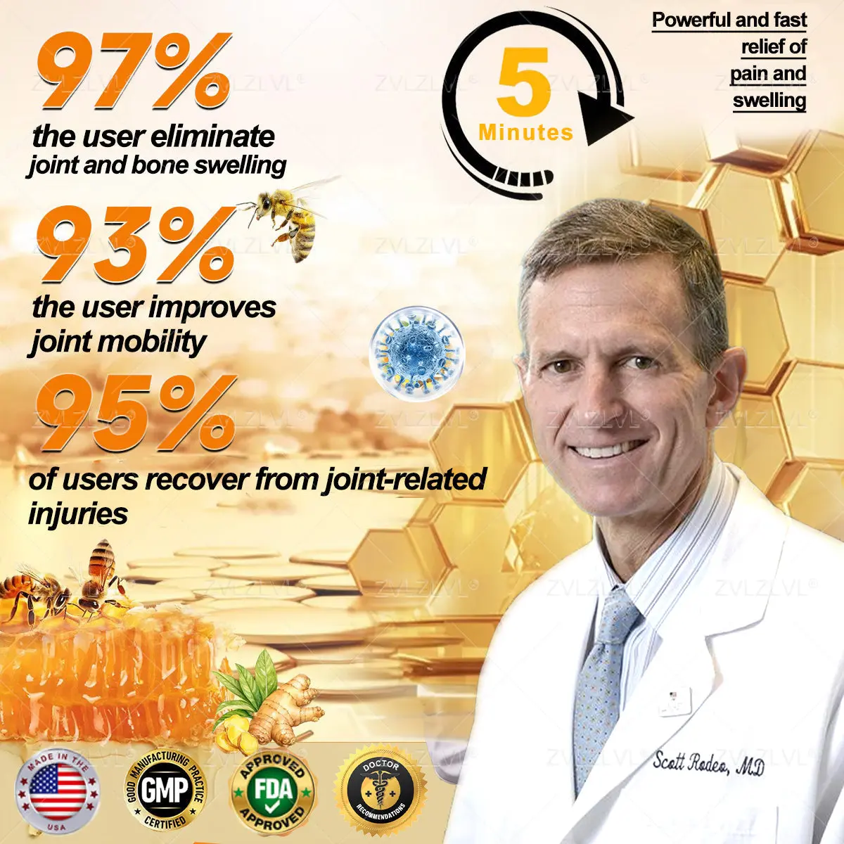 Bee Venom Pain-Relief Bone Healing Cream - Image 3