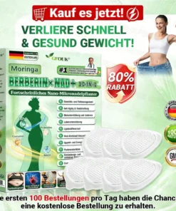 Moringa · Berberin × NAD+ 10-in-1 Advanced Nano Mikronadel-Patch